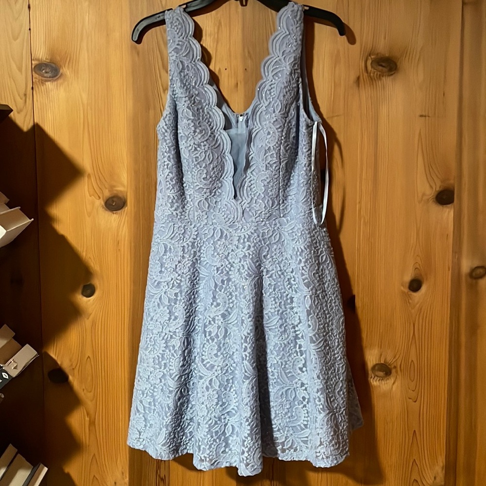 Light Blue Sparkly Prom Dress